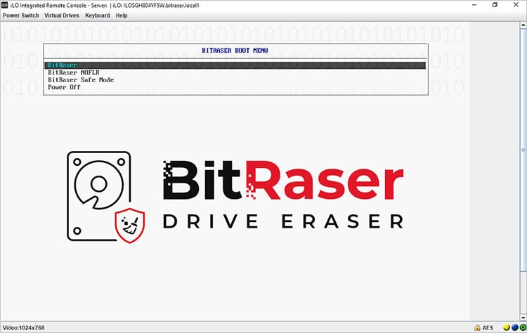 BitRaser-Startmenü Wählen Sie die BitRaser-Option zum Starten